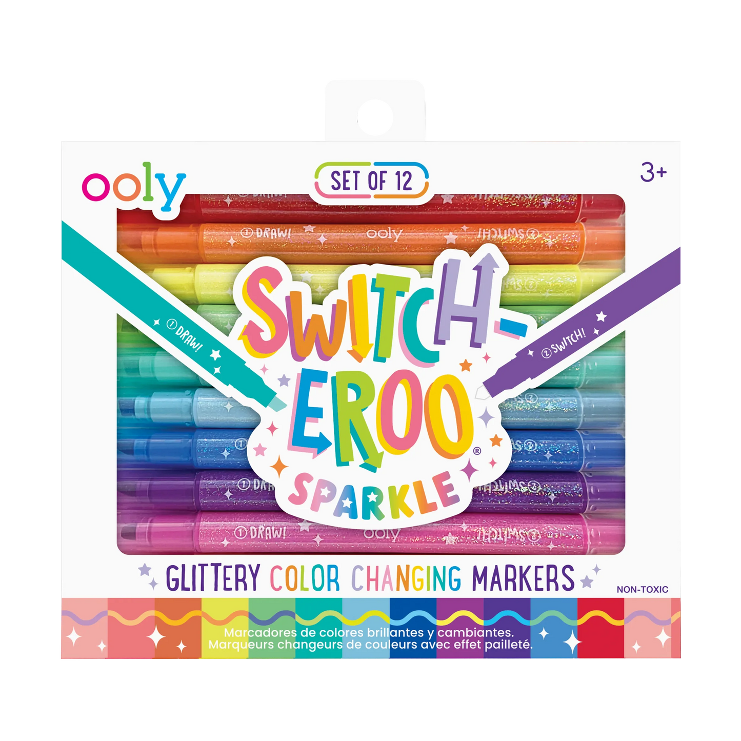 Ooly Switch-Eroo Sparkle Glittery Color Changing Markers - Set of 12 - Persnickety Shop