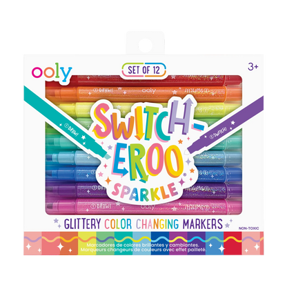 Ooly Switch-Eroo Sparkle Glittery Color Changing Markers - Set of 12 - Persnickety Shop
