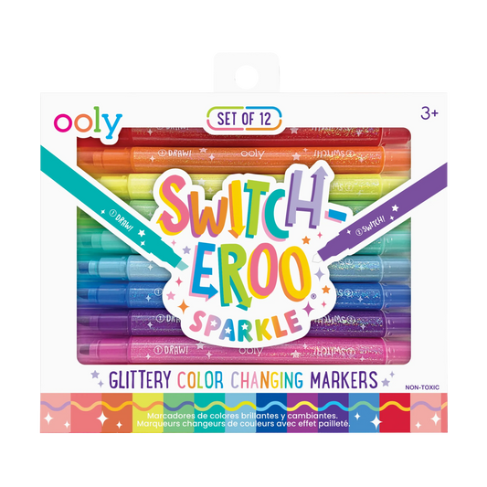 Ooly Switch-Eroo Sparkle Glittery Color Changing Markers - Set of 12 - Persnickety Shop
