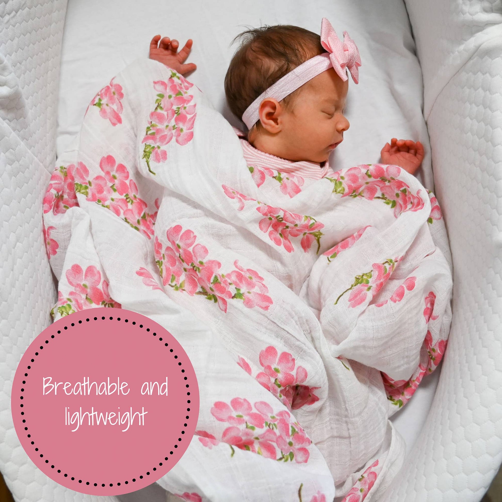 Dogwoods In Bloom Baby Swaddle Blanket - Persnickety Shop