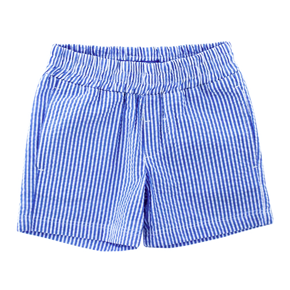 J.Bailey Blue Stripe Seaside Seersucker Pull On Shorts - Persnickety Shop