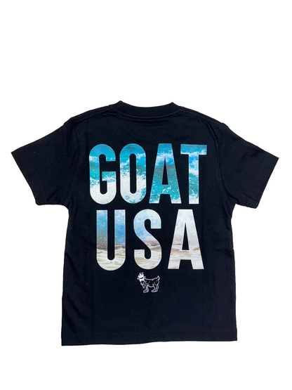 GOAT USA -BLACK-WAVES WAVES T-Shirt: BLACK - Persnickety Shop