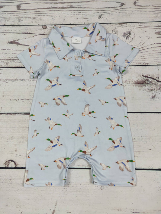 Duck Printed Baby Boy Romper: 0-3M - Persnickety Shop