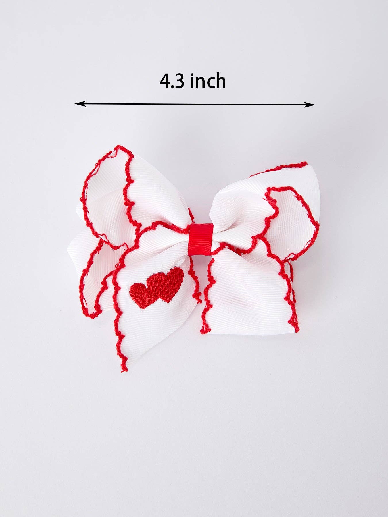 White/ Red Heart Embroidery - Persnickety Shop