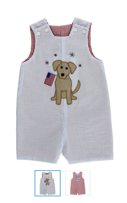 The Bailey Boys Patriotic Pup - Reversible John John - Persnickety Shop