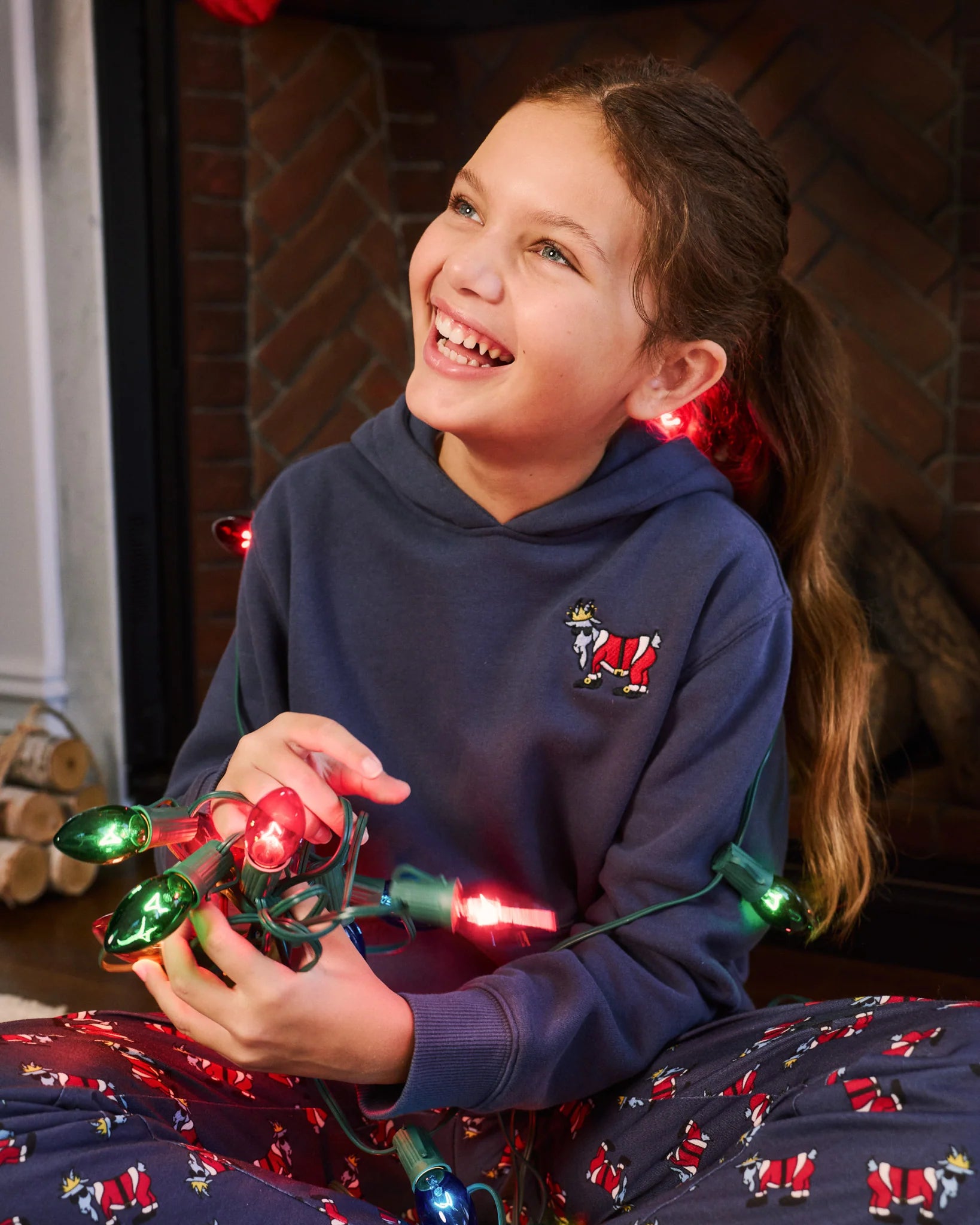 Kids' Santa Hooded Sweatshirt - Persnickety Shop