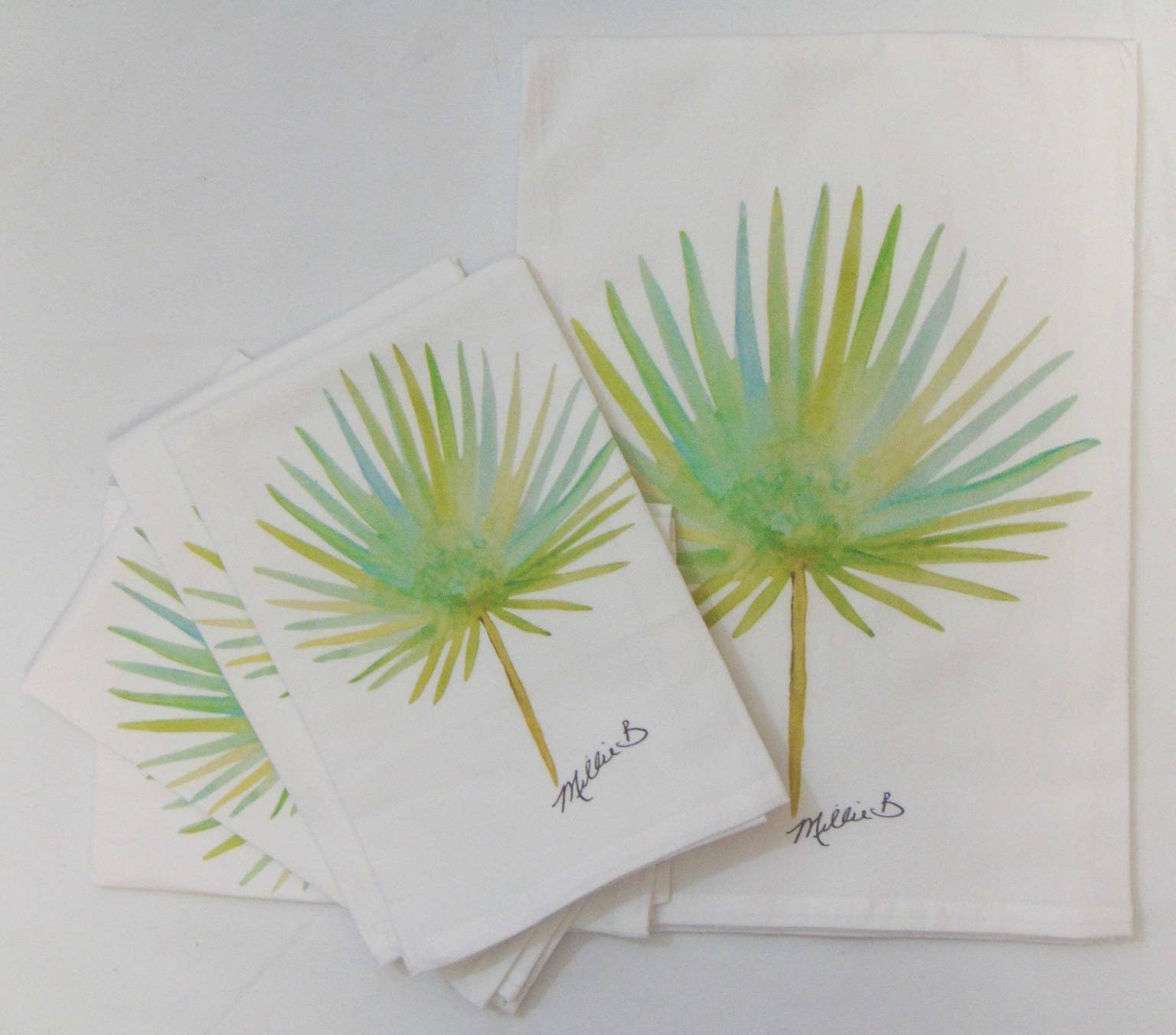 Limited Edition Watercolor Palm Frond Flour Sack Towel - Persnickety Shop