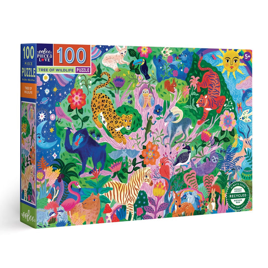 Eeboo Tree of Wildlife 100 Piece Puzzle - Persnickety Shop