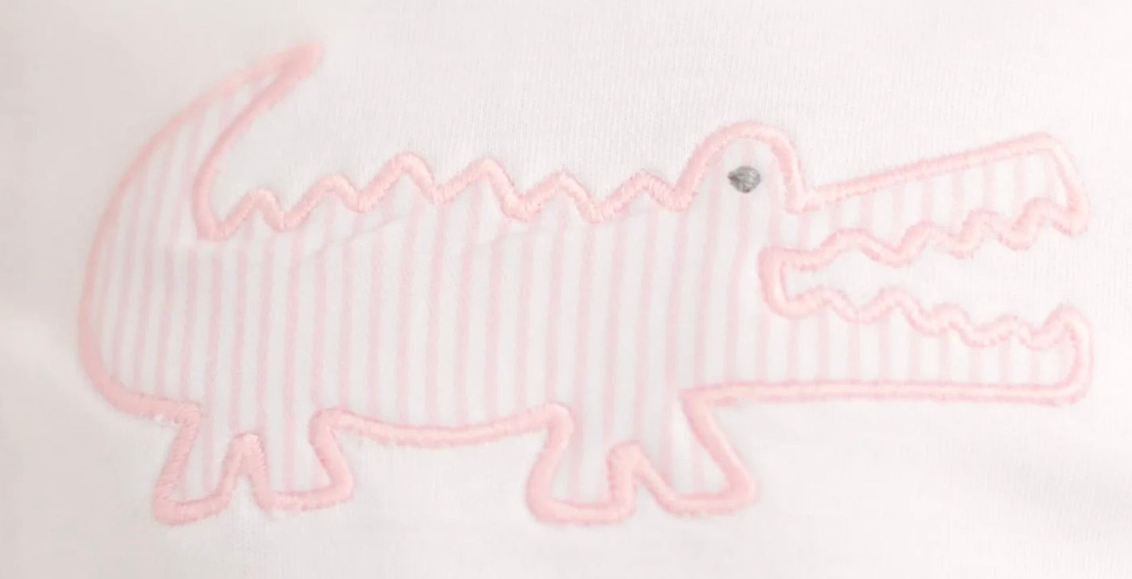 Magnolia Baby Gator Applique Short Pajamas - Pink - Persnickety Shop