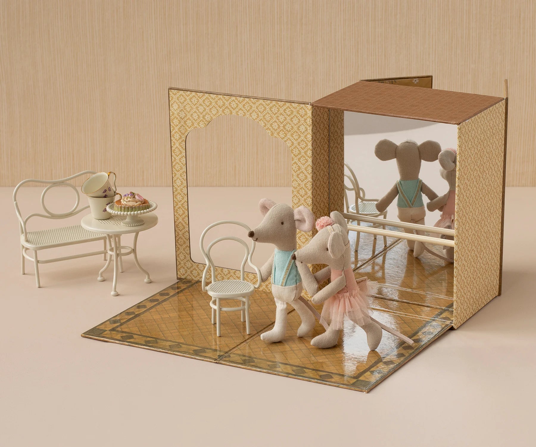 Ballet Mice In Dance Studio, Little Sister And Brother - Persnickety Shop