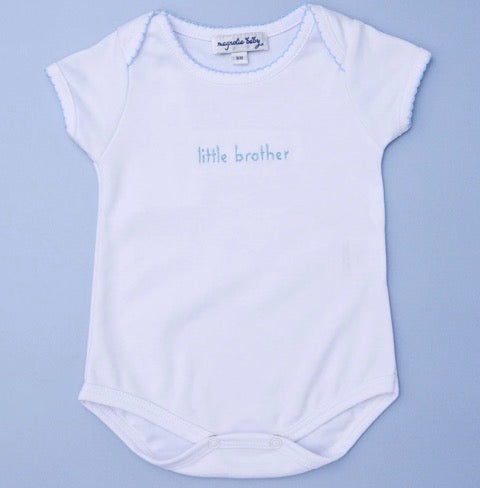 Little Brother Embroidered Short Sleeve Bodysuit - Persnickety Shop