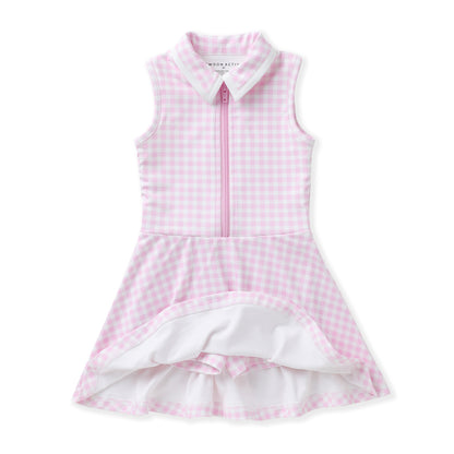 Swoon Pink Gingham Tennis Dress
