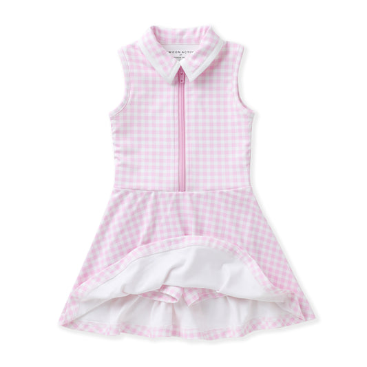 Swoon Pink Gingham Tennis Dress