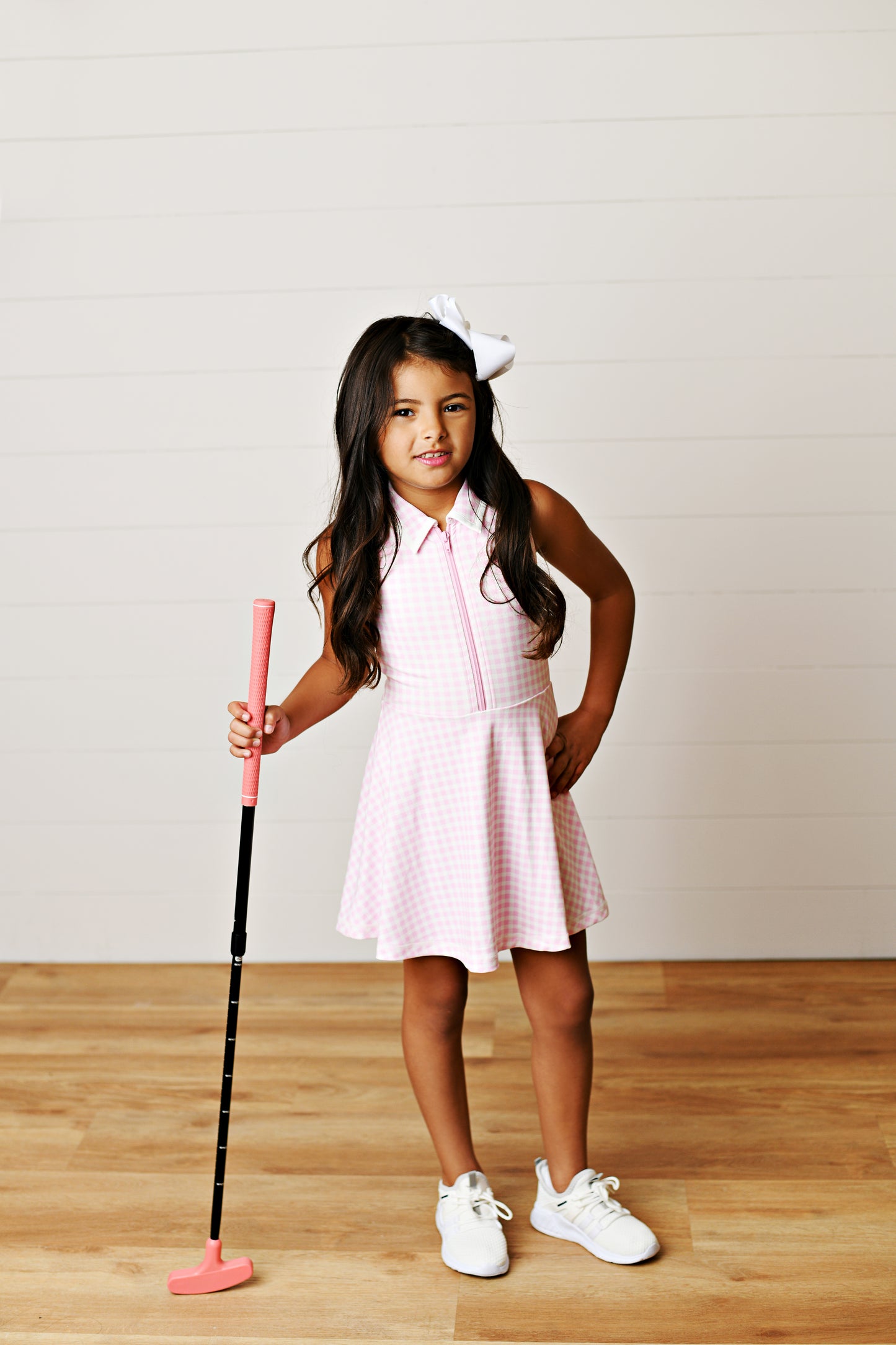 Swoon Pink Gingham Tennis Dress