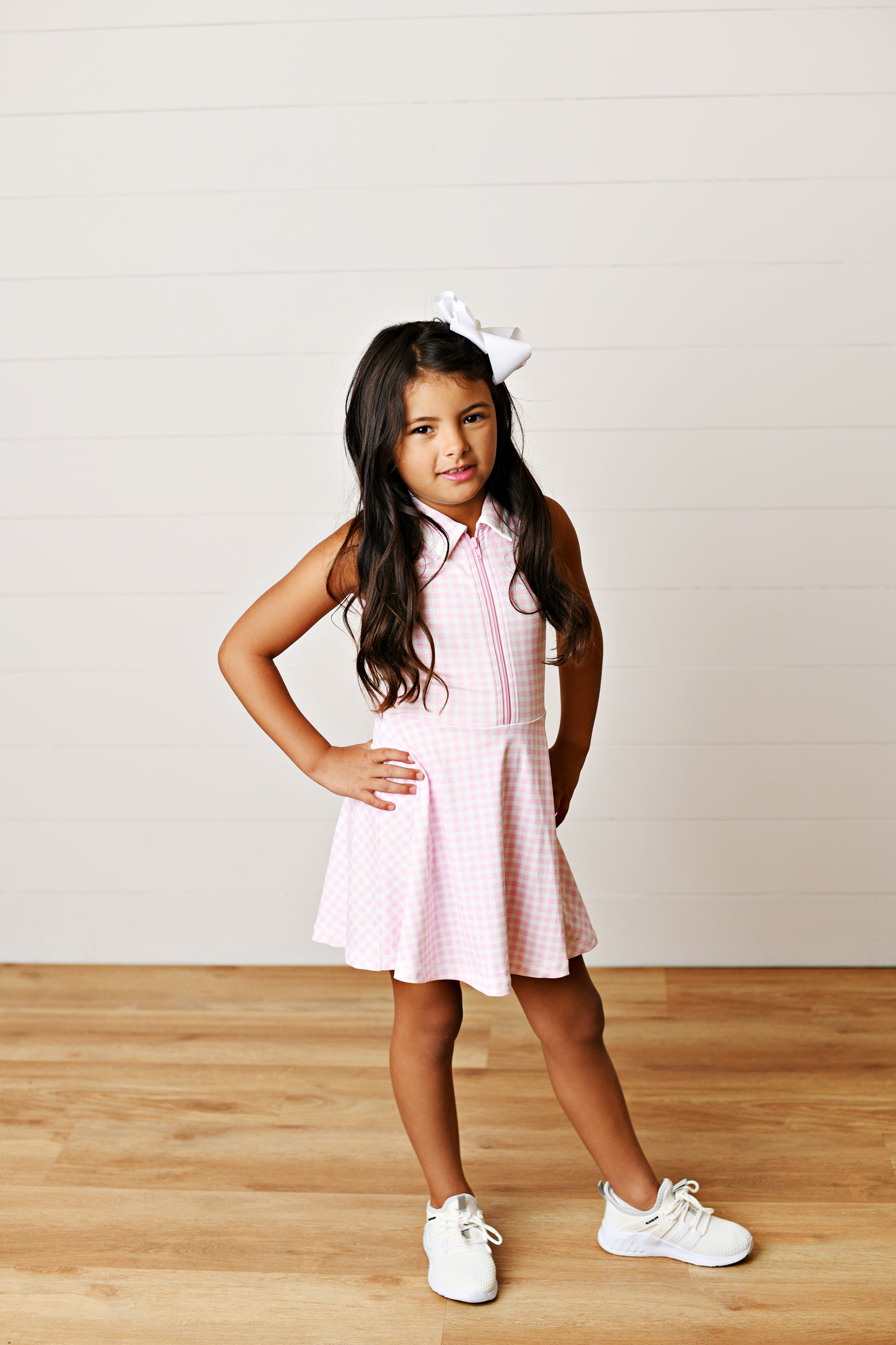 Swoon Pink Gingham Tennis Dress