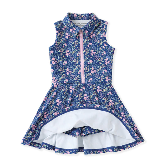 Swoon Navy Ditsy Floral Tennis Dress