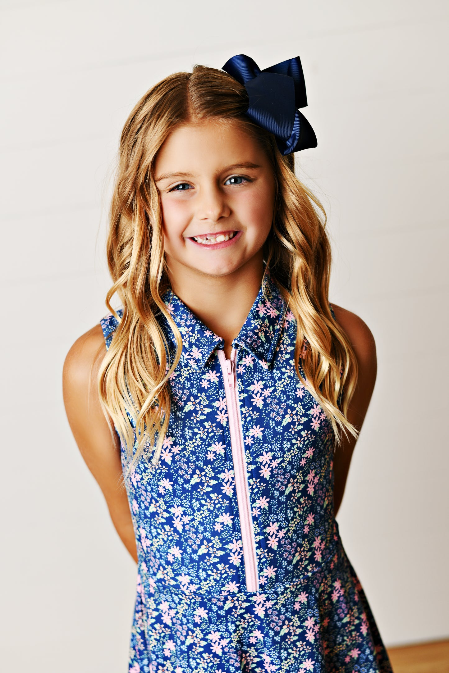 Swoon Navy Ditsy Floral Tennis Dress