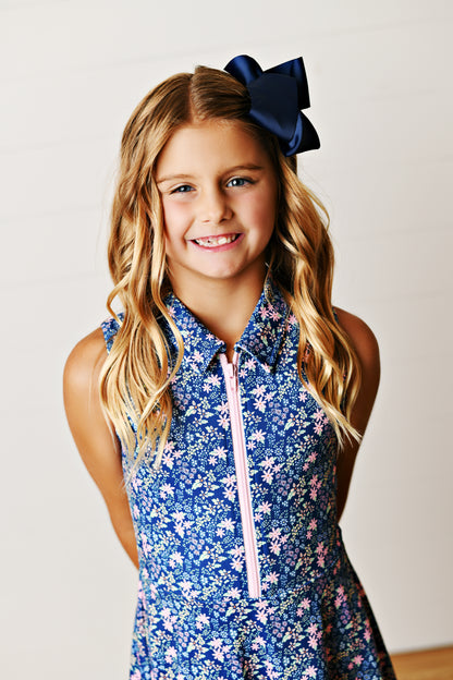 Swoon Navy Ditsy Floral Tennis Dress