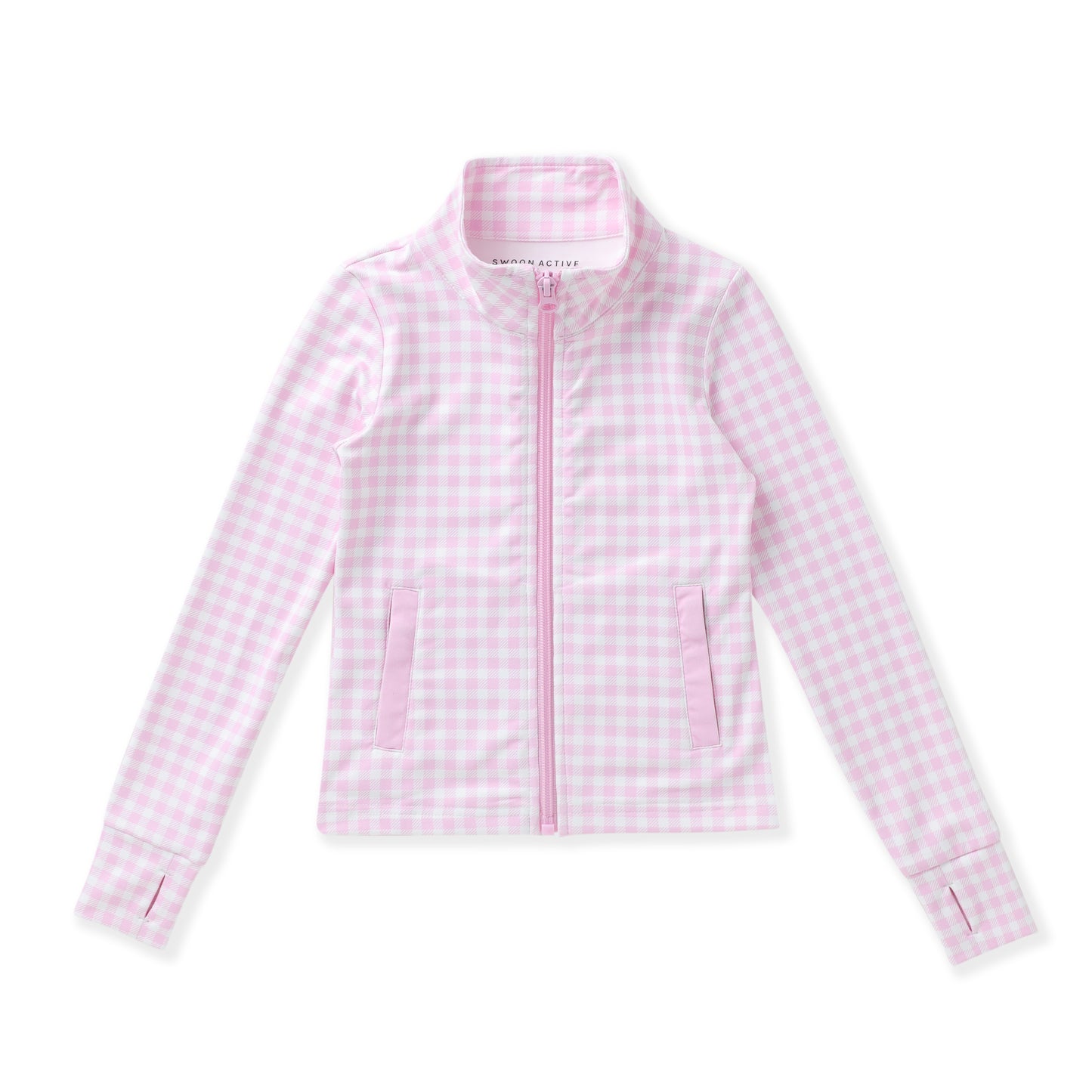 Swoon Pink Gingham Active Jacket