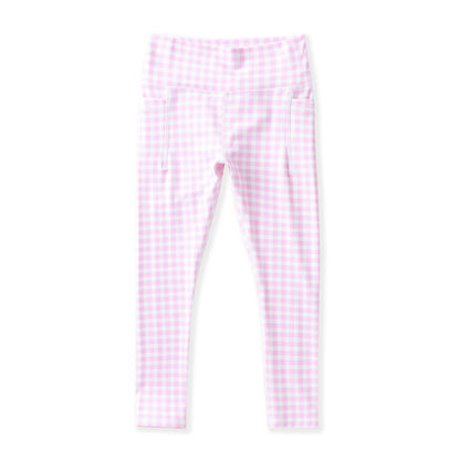 Swoon Pink Gingham Leggings