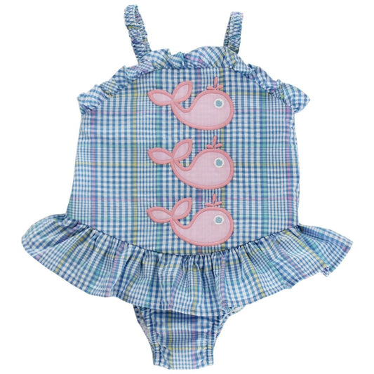 Bailey Boys Whale Wishes 1 Piece With Ruffle - Persnickety Shop