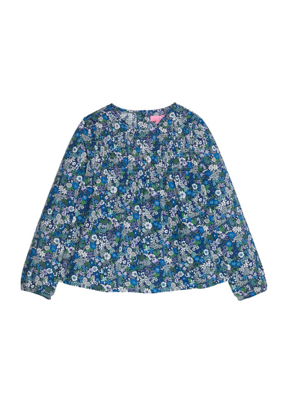 Bisby Anita Top - Brookline Blossoms Blue