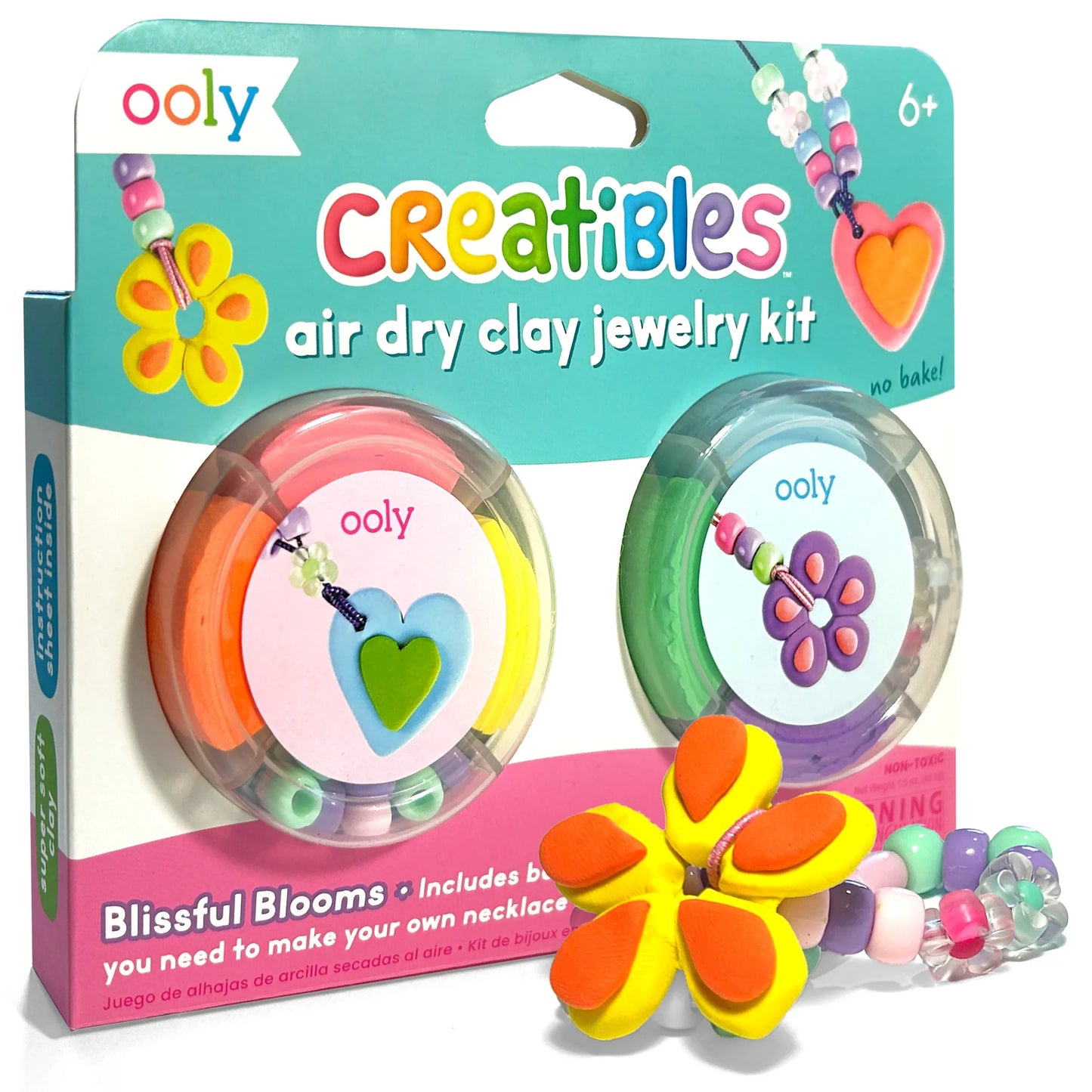 Ooly Creatibles Air Dry Clay Jewelry Kit - Blissful Blooms - Persnickety Shop