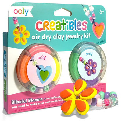 Ooly Creatibles Air Dry Clay Jewelry Kit - Blissful Blooms - Persnickety Shop