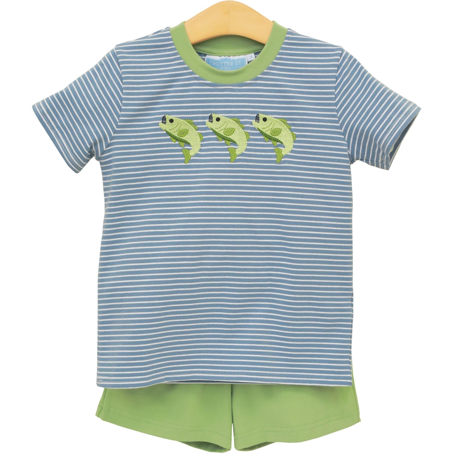 Trotter Street Kids Hooked On Fishing Short Set - Persnickety Shop