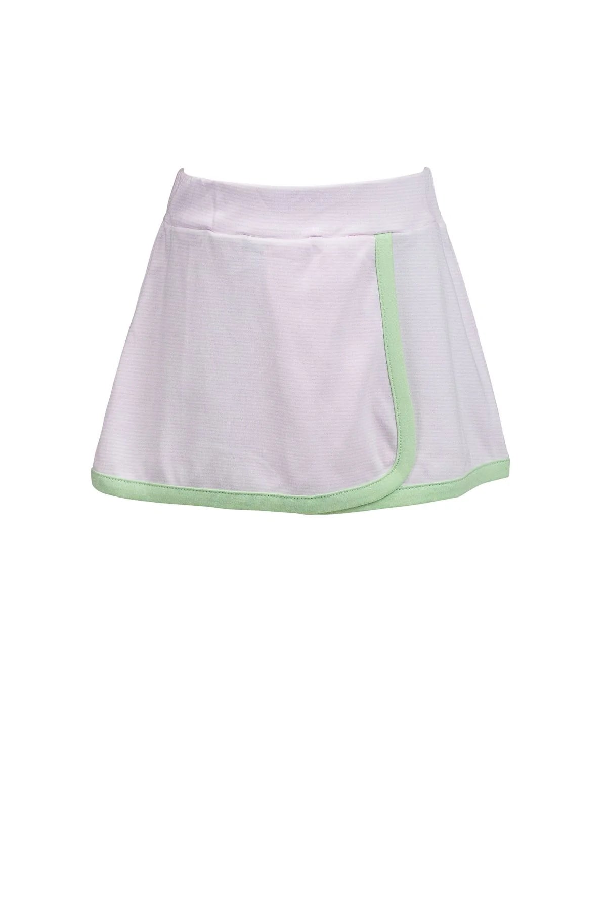 The Proper Peony | Pink with Green Stripe Sport Skort and Top Set - Persnickety Shop