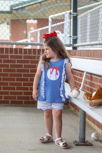 Trotter Street Kids Play Ball Ruffle Short Set - Persnickety Shop