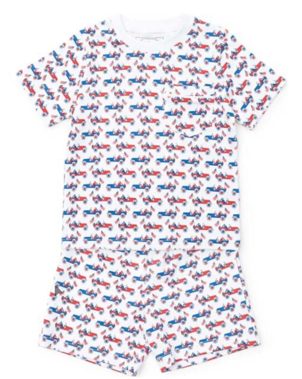 Lilia & Hayes Charles Boys' Short Set - Patriotic Jeeps - Persnickety Shop