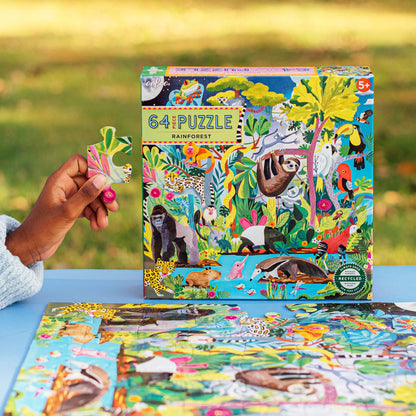 Eeboo Rainforest 64 Piece Puzzle - Persnickety Shop