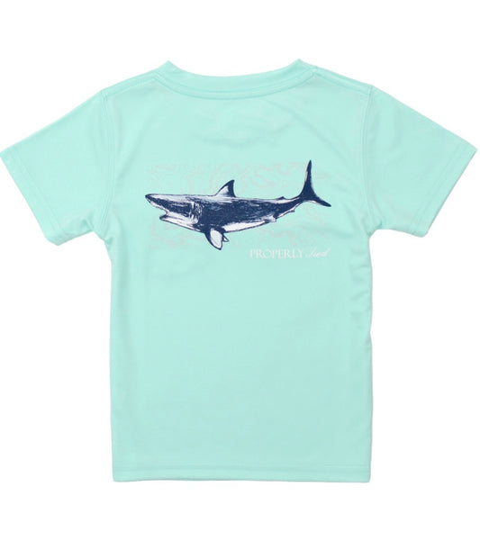 Properly Tied Boys Performance Tee SS Topo Shark - Persnickety Shop