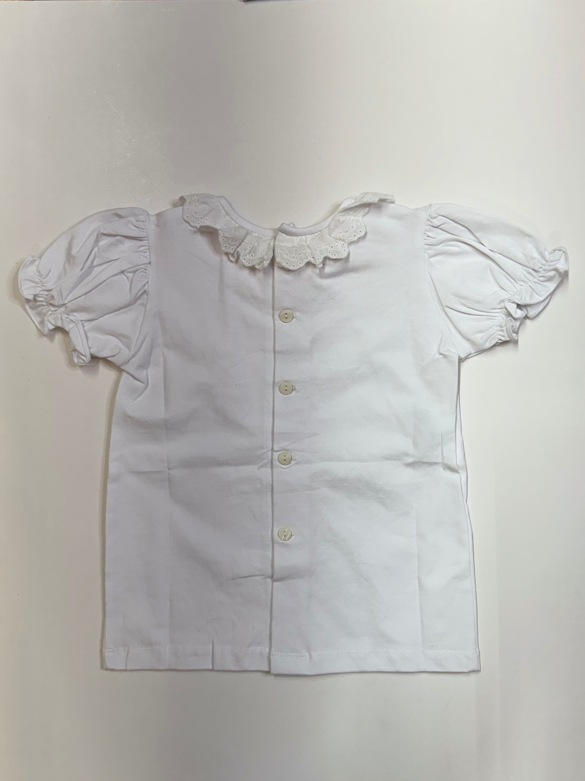 White Blouse Knit Collar - Persnickety Shop