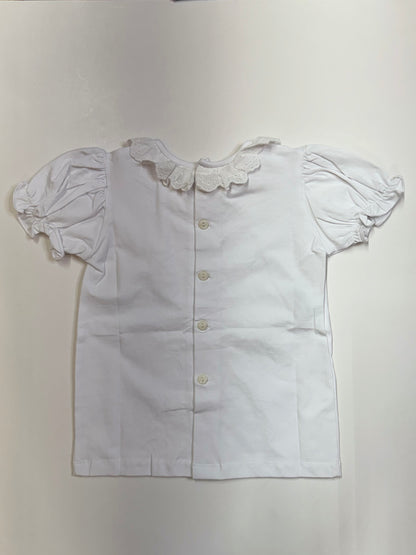 White Blouse Knit Collar - Persnickety Shop