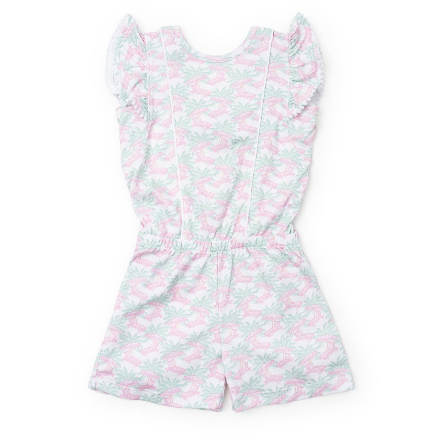 RAE GIRLS' ROMPER - POOLSIDE PALMS - Persnickety Shop