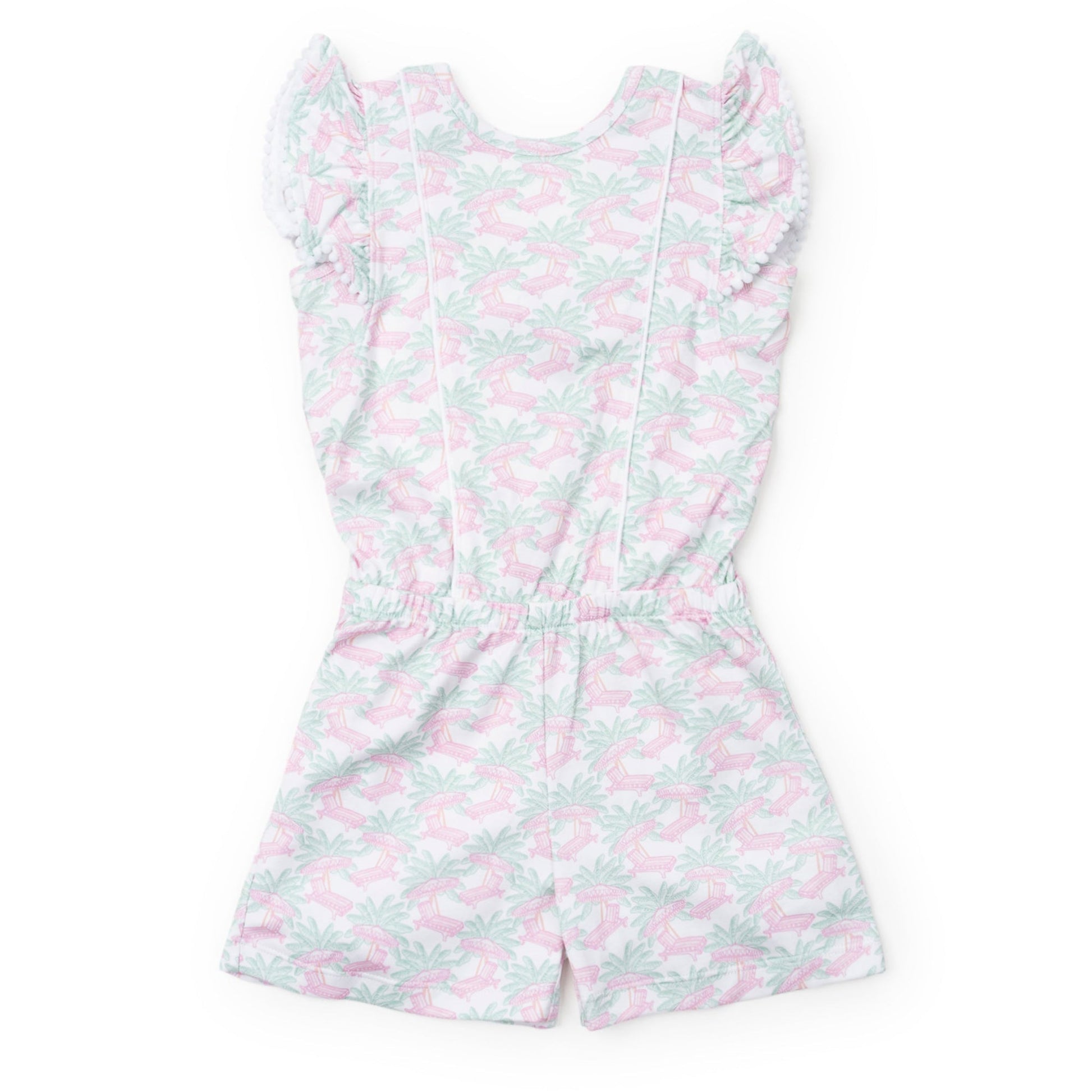 RAE GIRLS' ROMPER - POOLSIDE PALMS - Persnickety Shop