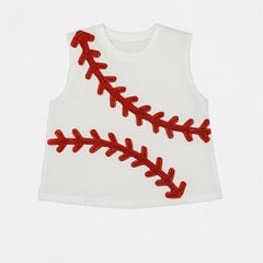 Belle Cher - Baseball White Tank - Persnickety Shop