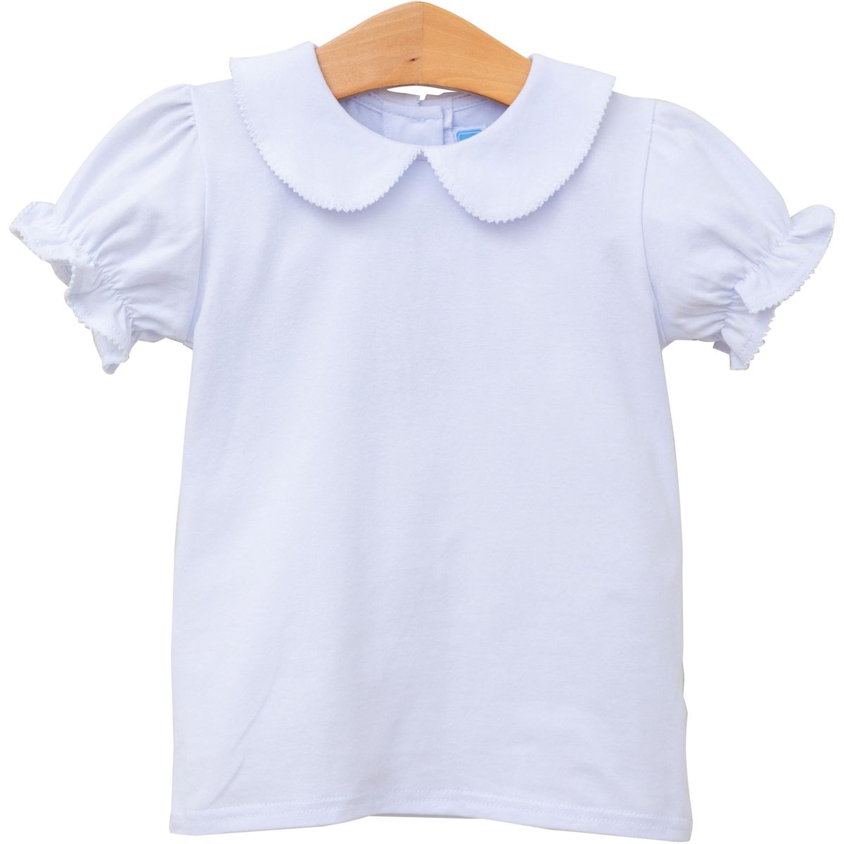 Trotter Street Kids Peter Pan Collar Top- White - Persnickety Shop