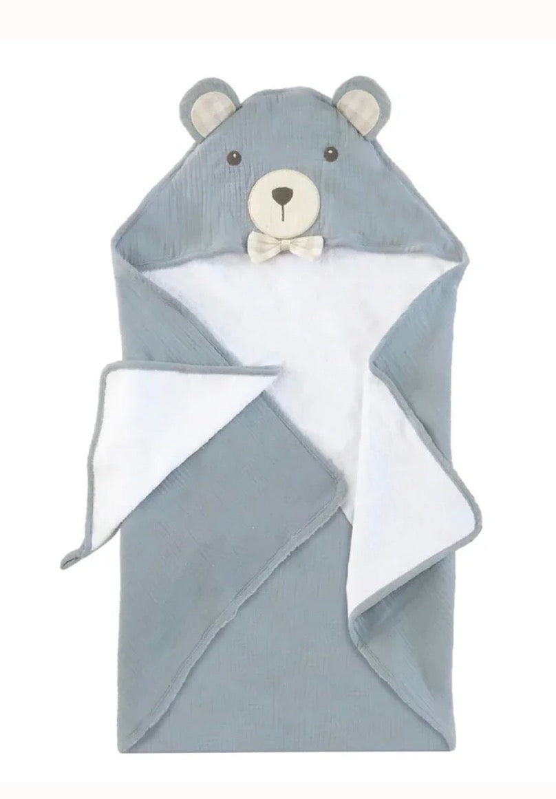 Mon Ami Petit Bear Terry Muslin Towel / Washcloth Set - Persnickety Shop
