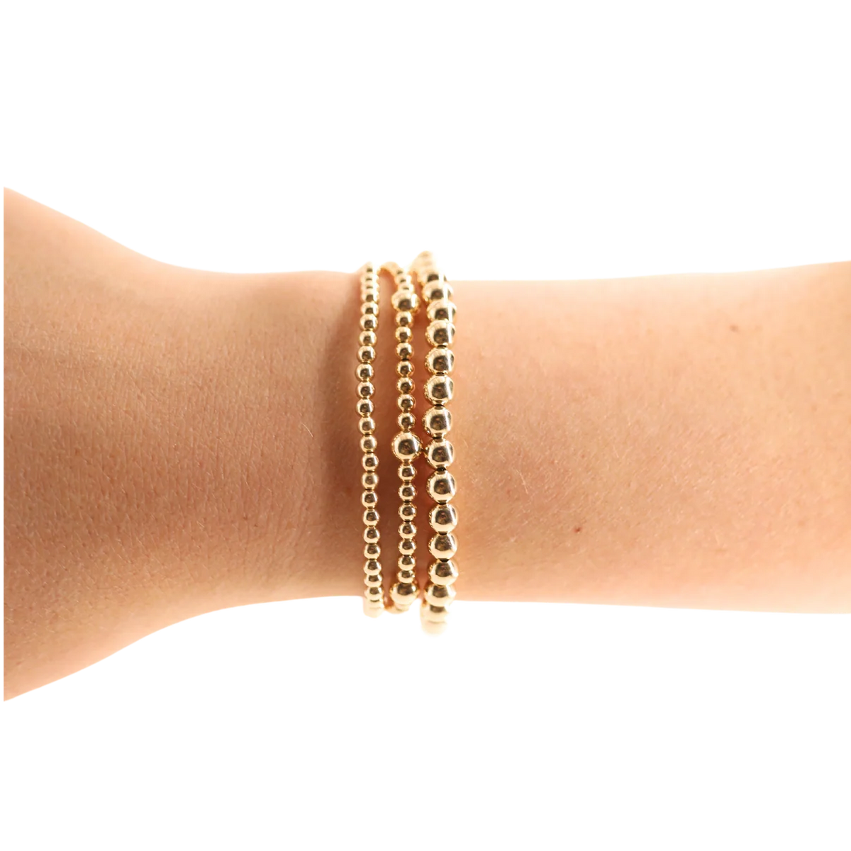 Beaded Blondes 5MM Gold Beaded Bracelet 6.75 inch