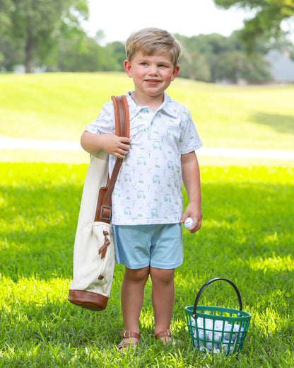 Trotter Street Kids Caddy Club Polo Short Set - Persnickety Shop