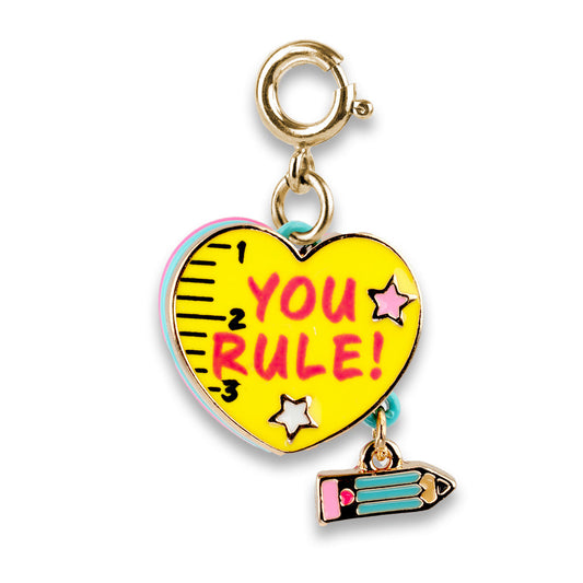Gold You Rule Heart Charm - Persnickety Shop