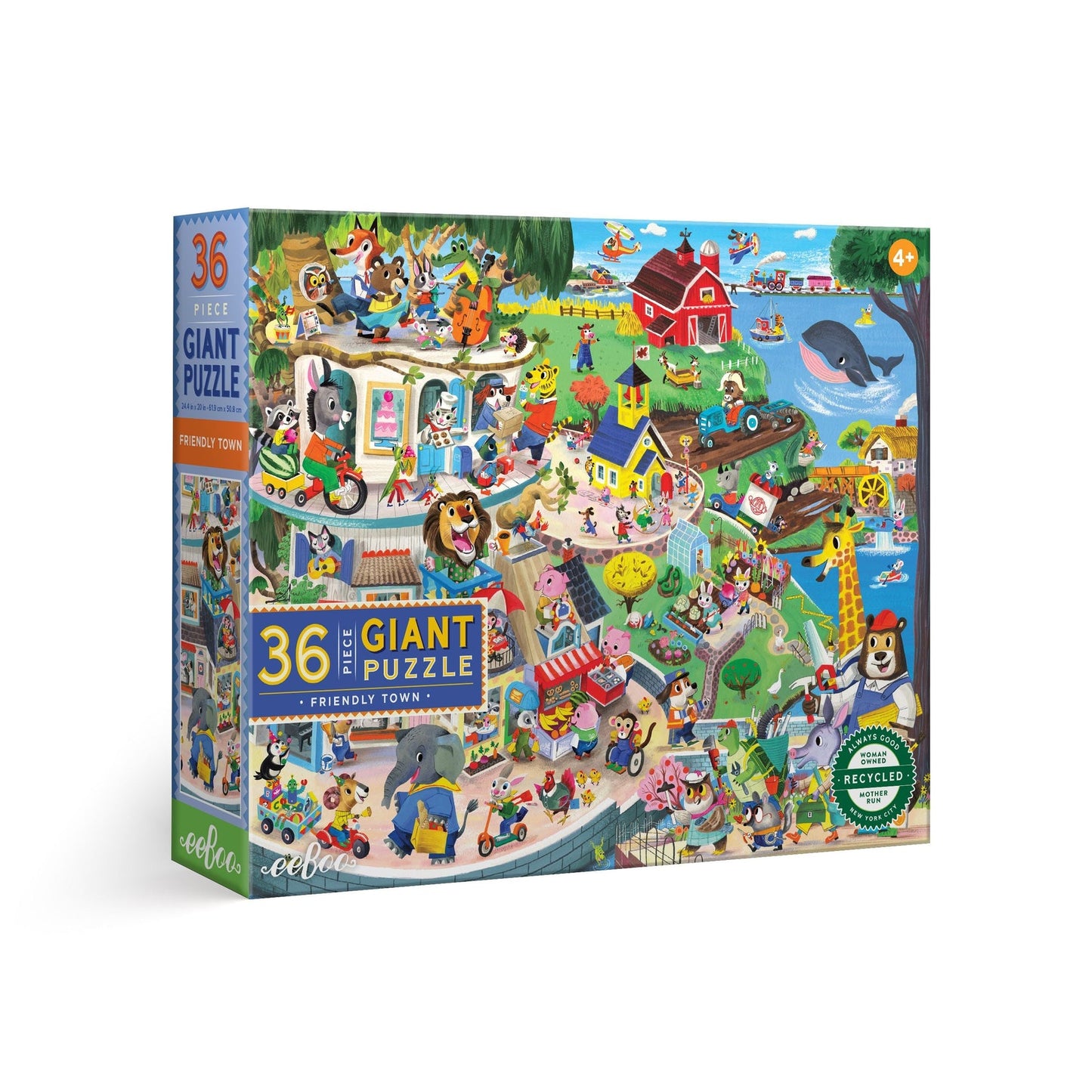 Eeboo Friendly Town 36 Giant Puzzle - Persnickety Shop