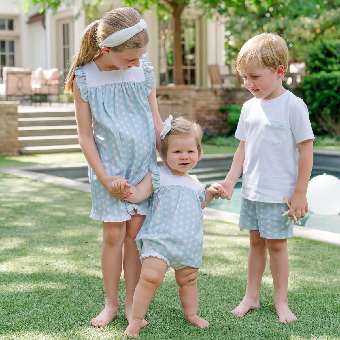 WALKER BOYS' SHORT SET - SEASIDE STARFISH - Persnickety Shop