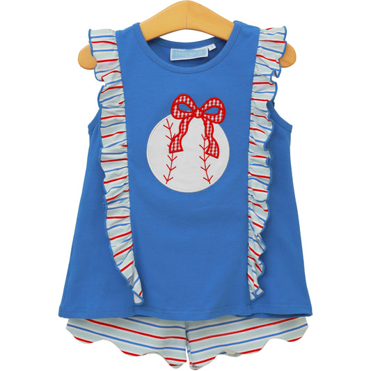 Trotter Street Kids Play Ball Ruffle Short Set - Persnickety Shop