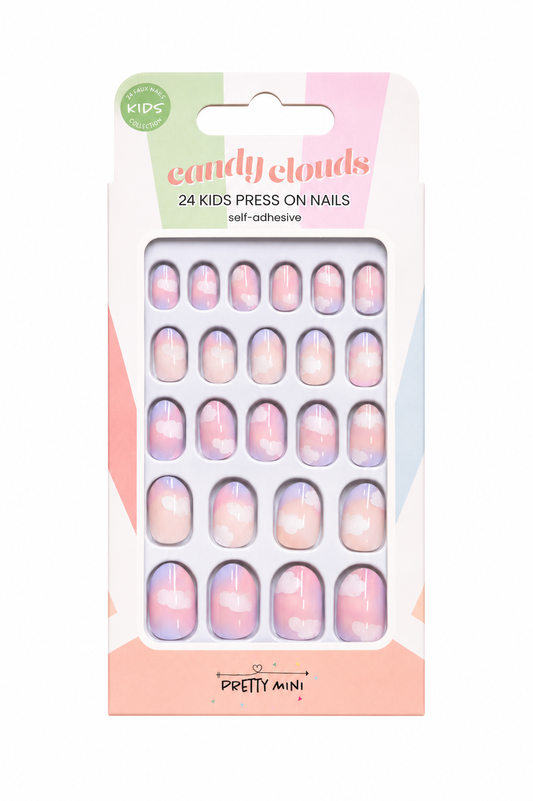 CANDY CLOUDS GIRLS PRESS ON NAILS