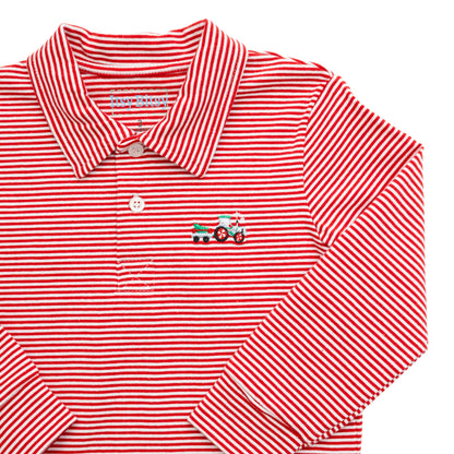 Itsy Bitsy Boys Christmas Tractor Polo