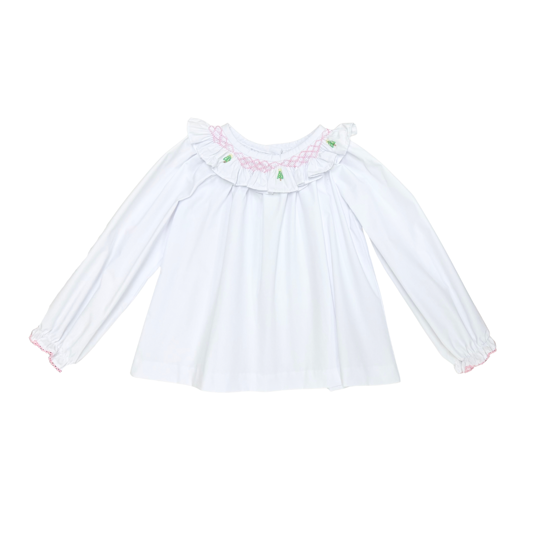 *PRE-ORDER* Zuccini CHRISTMAS TREE SCARLETT Skort Set, White Broadcloth